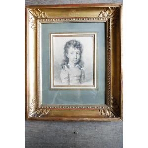 Charcoal Drawing Enhanced With Chalk Signed Boilly