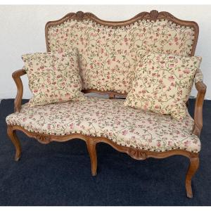 Small Louis XV Period Walnut Bench