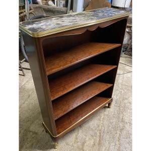 Bibus / Small Louis XV Style Mahogany Bookcase 
