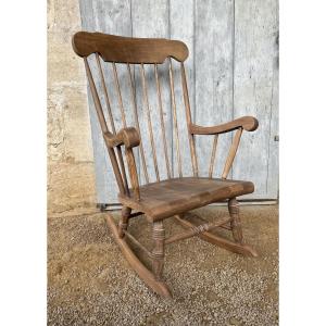 Rocking Chair In Raw Wood