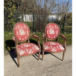 Pair Of Louis XVI Armchairs 