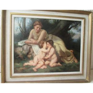 Young Woman And Her Two Hst Babies