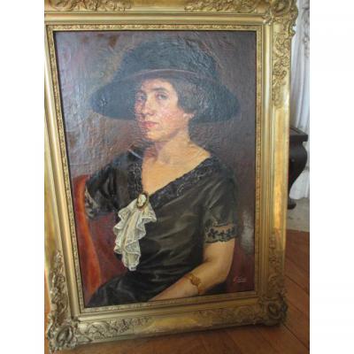 A Portrait Of Bourgeois Hst Signed Eg End Nineteenth