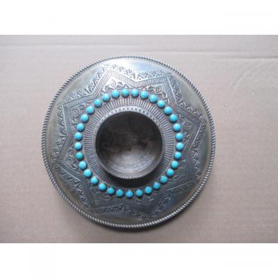 Vase Bronze Silver & Turquoise - Mexico XVIII