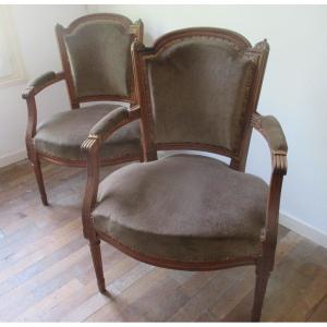 Pair Of Louis XVI Style Armchairs