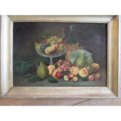 Still Life "fruits ..." Hst A. Privat 1912