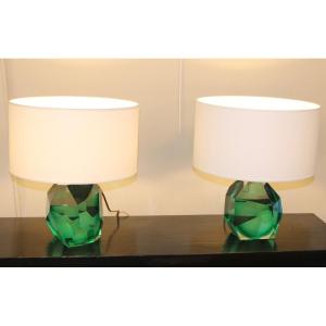 Pair Of Lamps, Murano, XXth