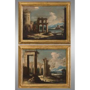 "views Of Venetia" Venetian School Of The Seventeenth Century With Frames Of The Time
