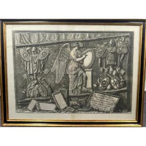 Engraving By Piranesi "trophy Of The Dacians" "bas-relief On Trajan's Column"