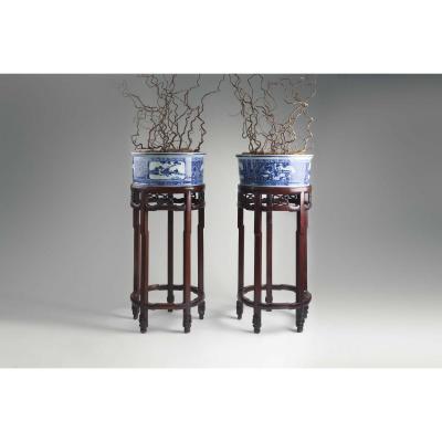 Exceptional Couple Of Chinese Planters. Around 1900