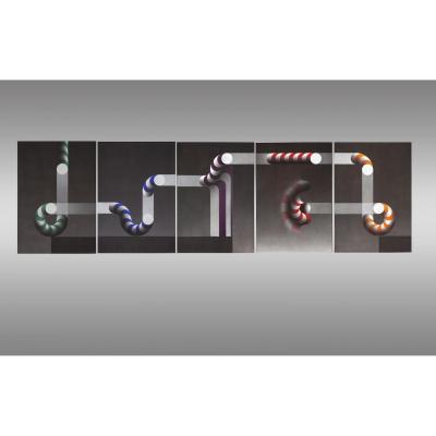 Leparc Julio. Series Of Five Serigraphs '' Modulation ''