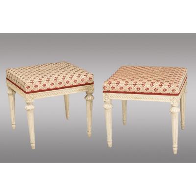 Swedish Lacquered Benches. Louis XVI