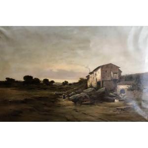 G. F. Díez, Spanish Painter Active Late 19th  Early 20th Century, Large Oil On Canvas