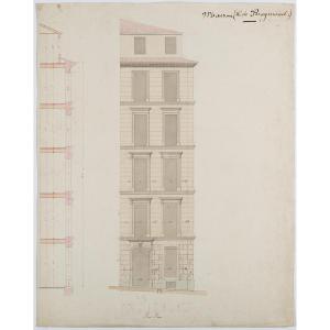 Elevation Of A Town House [in Marseille, Bouches-du-rhône]. Mr. Raymond, Rue Sénac. 
