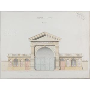 Factory Gate, Elevation, Forges De La Nièvre 1893, Central School Of Arts And Manufactures