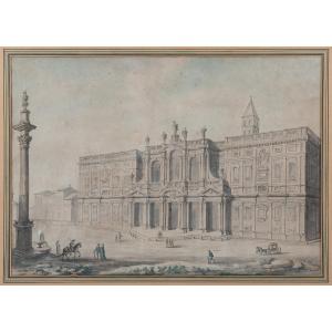 Santa Maria Maggiore In Rome. Two Drawings From The Late 18th Century.