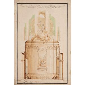 Pierre-étienne Le Bon. Project For The Choir Of The Church Of Saint-germain-l'auxerrois (paris).