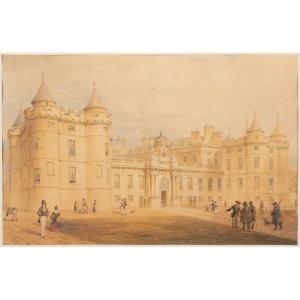Thomas Homer Shepherd. View Of Holyrood Palace In Edinburgh In 1831. Watercolor. 