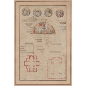 Hippolyte Le Bas. Studies Of Venetian Architectural Elements. [circa 1805-1810].