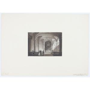 Joseph Nash. Conciergerie Prison Chapel. Original Watercolor. Around 1830.