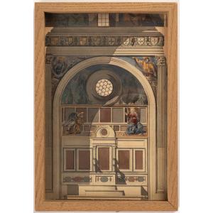 19th-century Watercolor Chapel Of The Cardinal Of Portugal In The Church Of San Miniato Al Monte, Florence