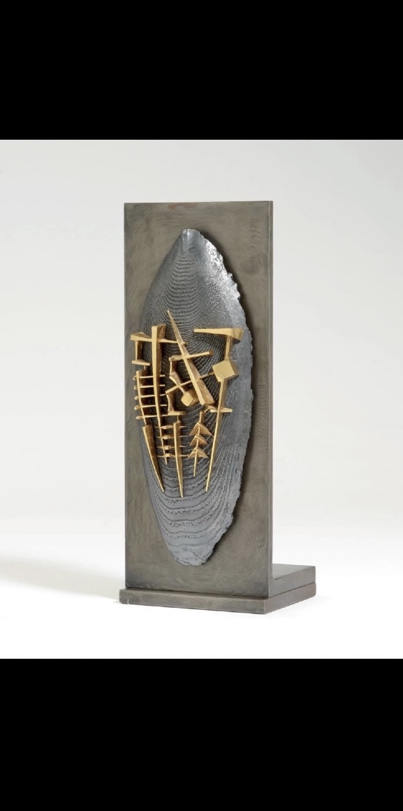 Arnaldo Pomodoro, "Scudo IV studio", 1991 - bronzo e ferro, firmato, autentico