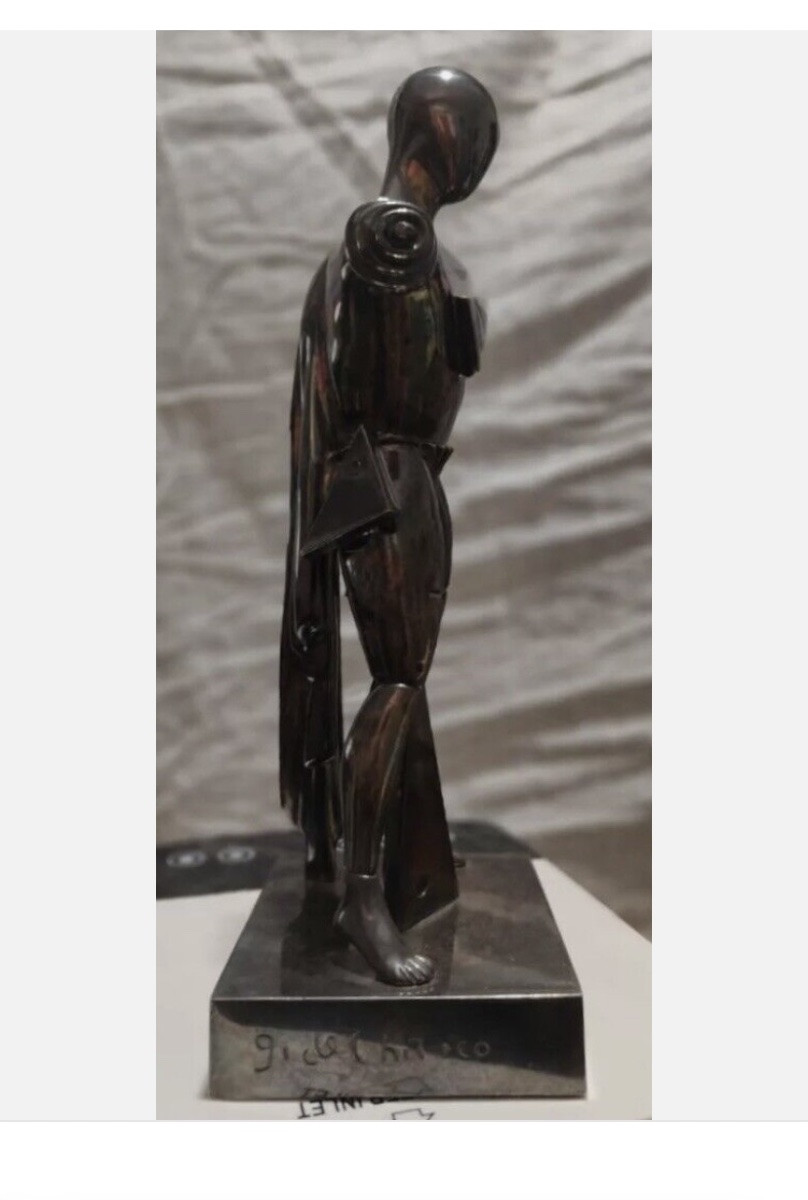 Giorgio de Chirico - Il Trovatore, Scultura in Bronzo, Surrealismo, anni '70-photo-3