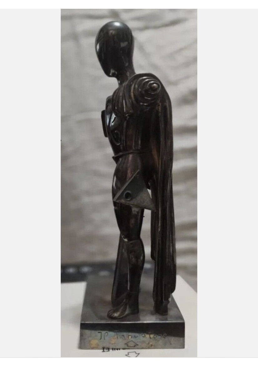 Giorgio de Chirico - Il Trovatore, Scultura in Bronzo, Surrealismo, anni '70-photo-4