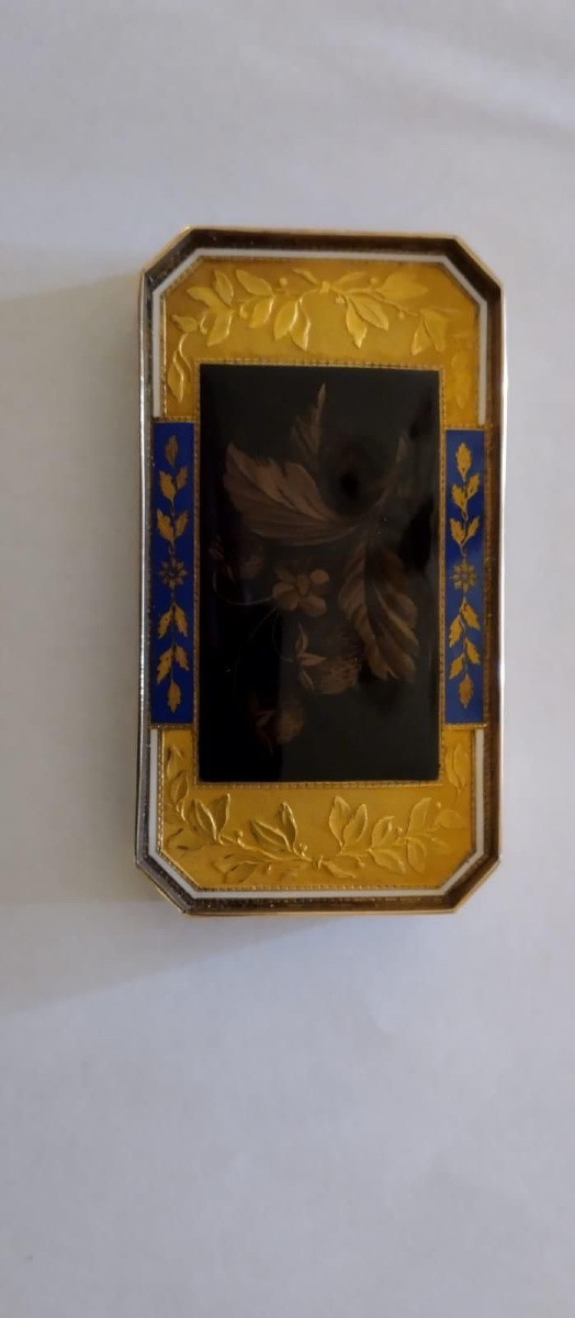 Rara tabacchiera in oro smaltato, Ginevra o Parigi, 1834 – “Souvenir d’Amitié” con miniature mi-photo-4
