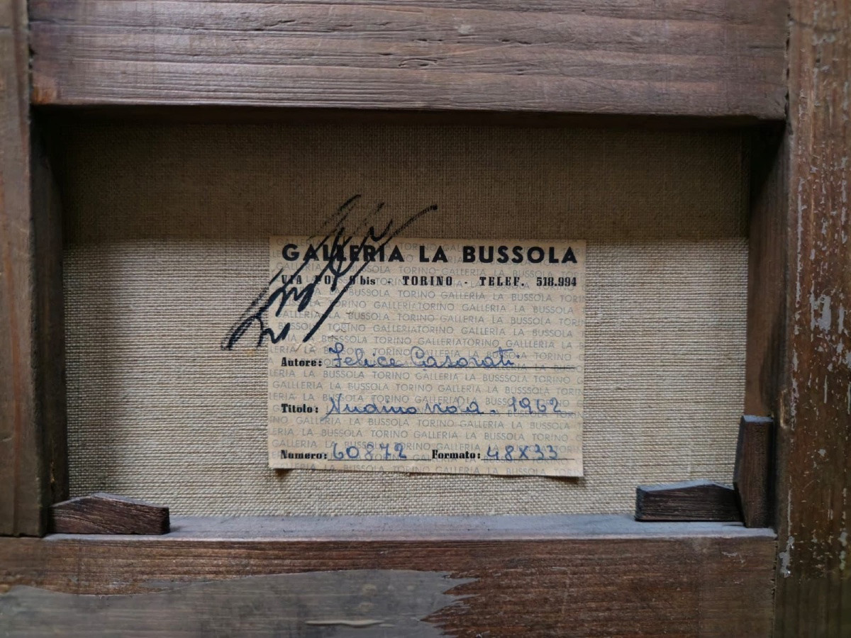 Felice Casorati opera Unica Nudino 1962 Pubblicato Prov Galleria la Bussola-photo-1