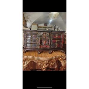 Stipo Monetiere Siciliano XVII Secolo Legno Ebanizzato Bronzi Dorati Palermo.