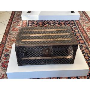 Antico Baule da Viaggio Originale Fine ’800 / Inizio ’900 – Stile Louis Vuitton Damier