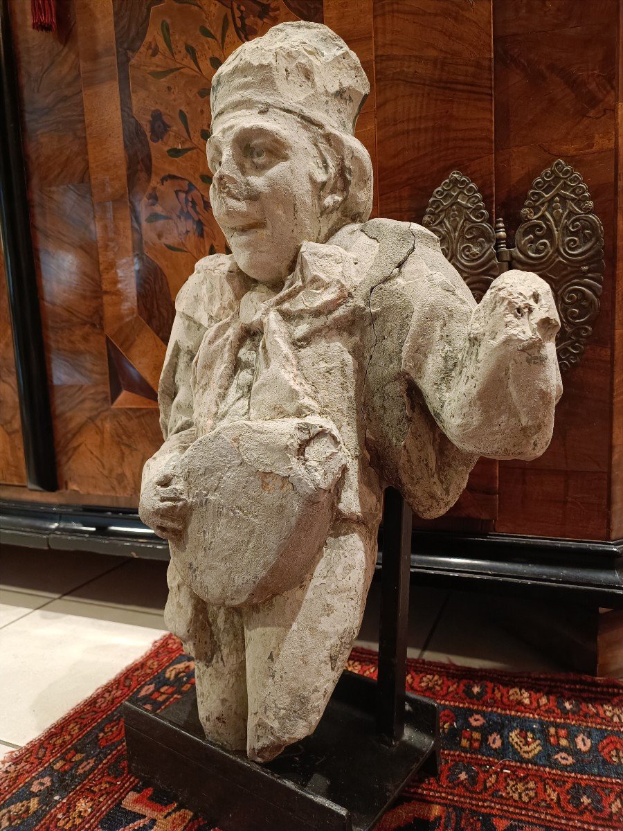 Statua del 700 in Pietra "Il Menestrello Portafortuna"-photo-2