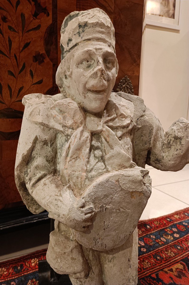 Statua del 700 in Pietra "Il Menestrello Portafortuna"-photo-4
