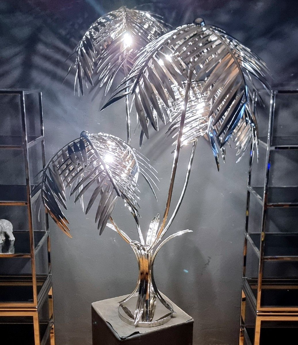 Lampada da Terra Imponente: Il Fascino Vintage della Kenzia in acciaio cromato-photo-2