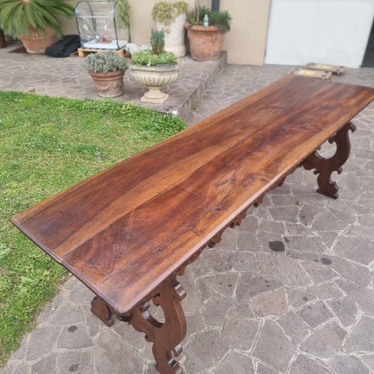 Tavolo Fratino in Noce a Due Assi del ‘700 Toscano: un capolavoro senza tempo-photo-1