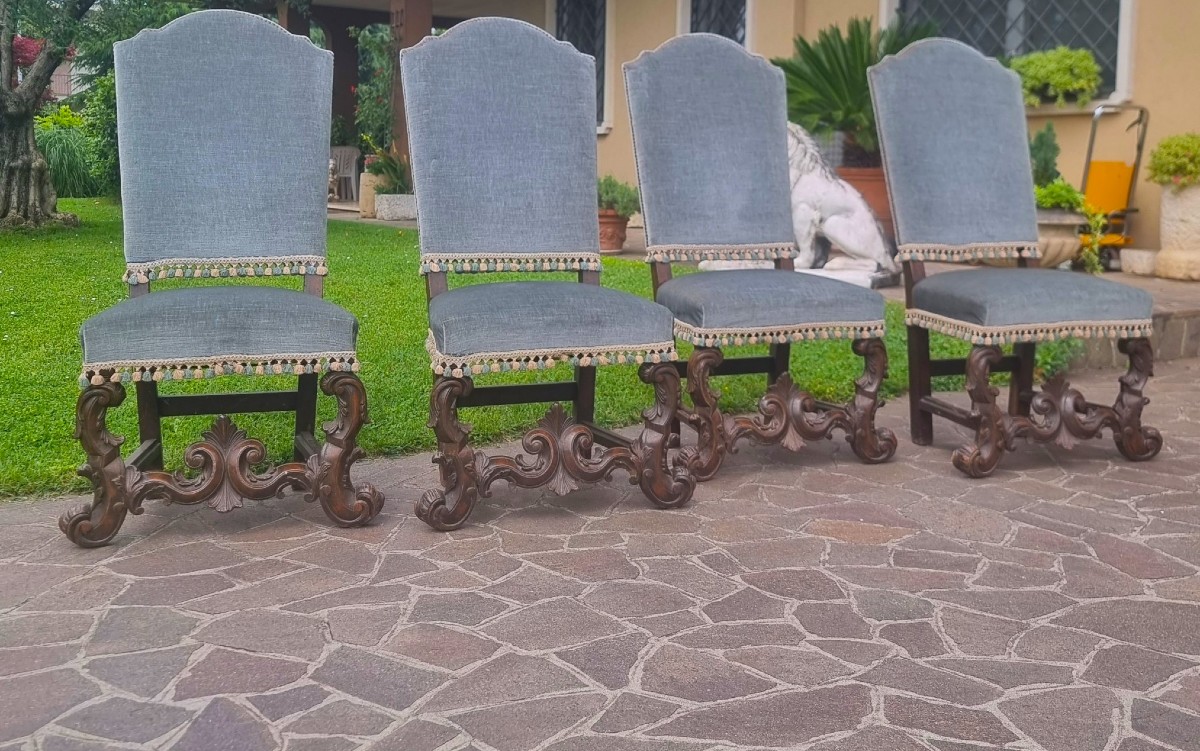 4 Sedie Barocche 800: eleganza e storia da palazzo signorile-photo-3