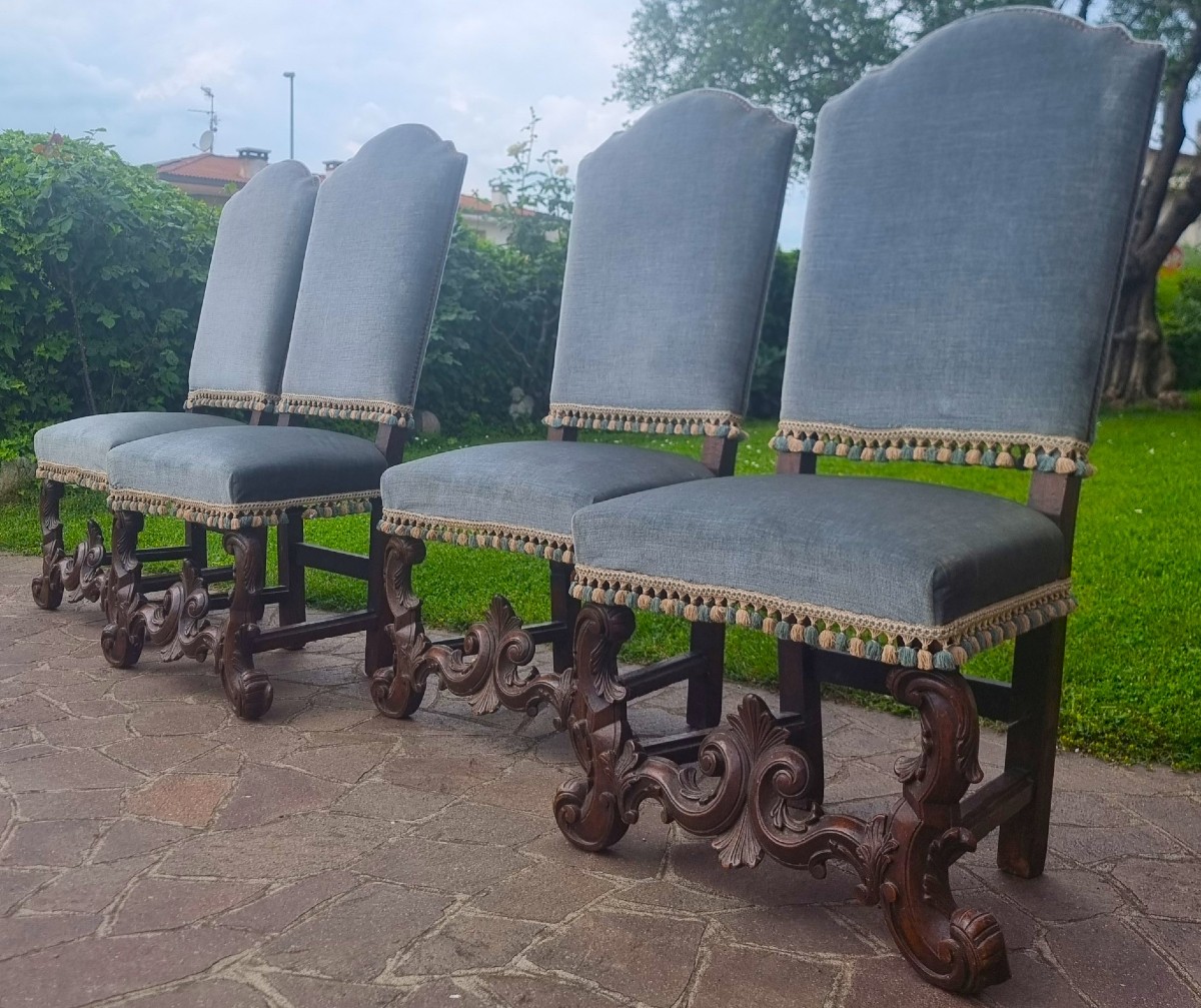 4 Sedie Barocche 800: eleganza e storia da palazzo signorile-photo-3
