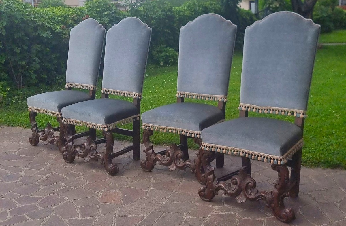 4 Sedie Barocche 800: eleganza e storia da palazzo signorile-photo-5