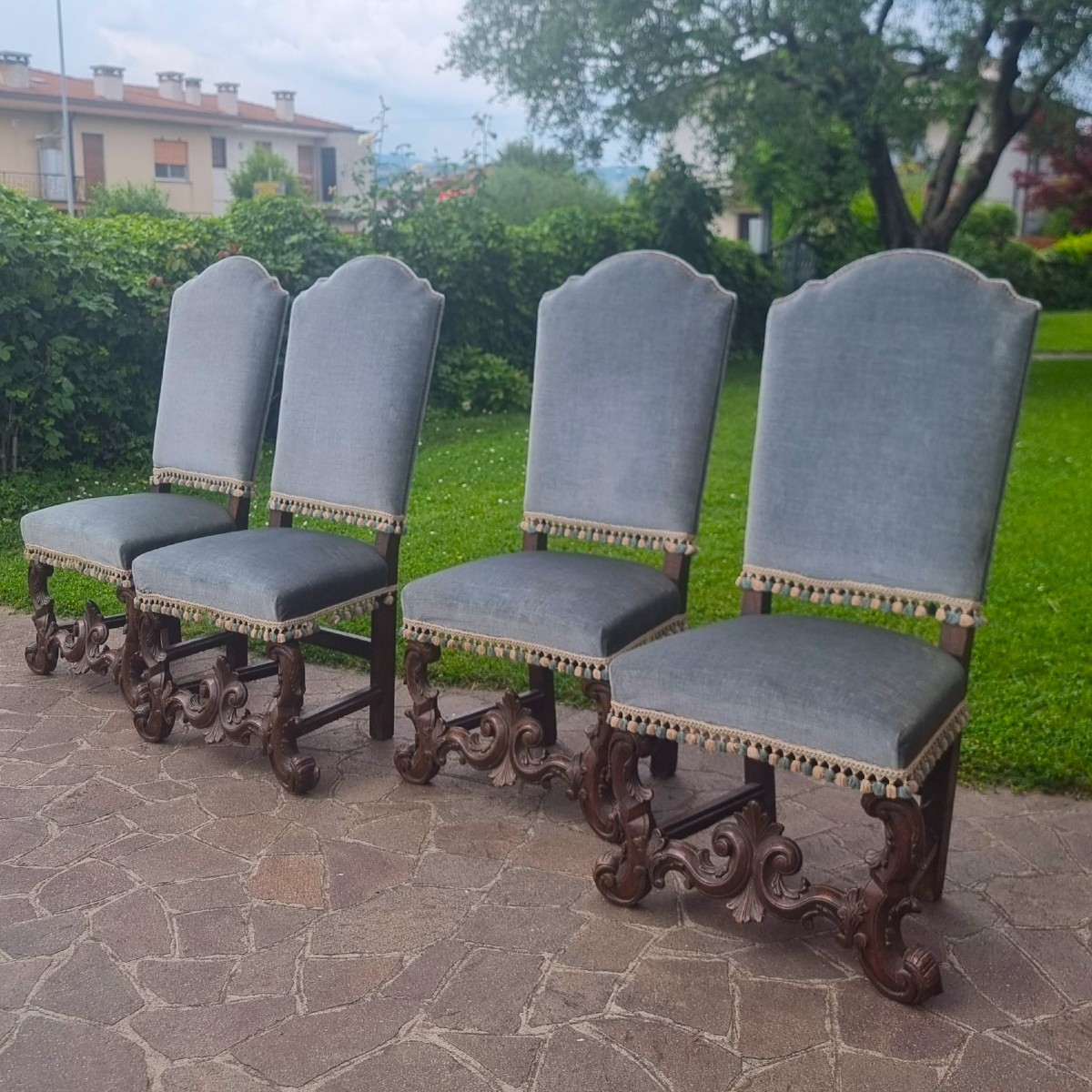 4 Sedie Barocche 800: eleganza e storia da palazzo signorile