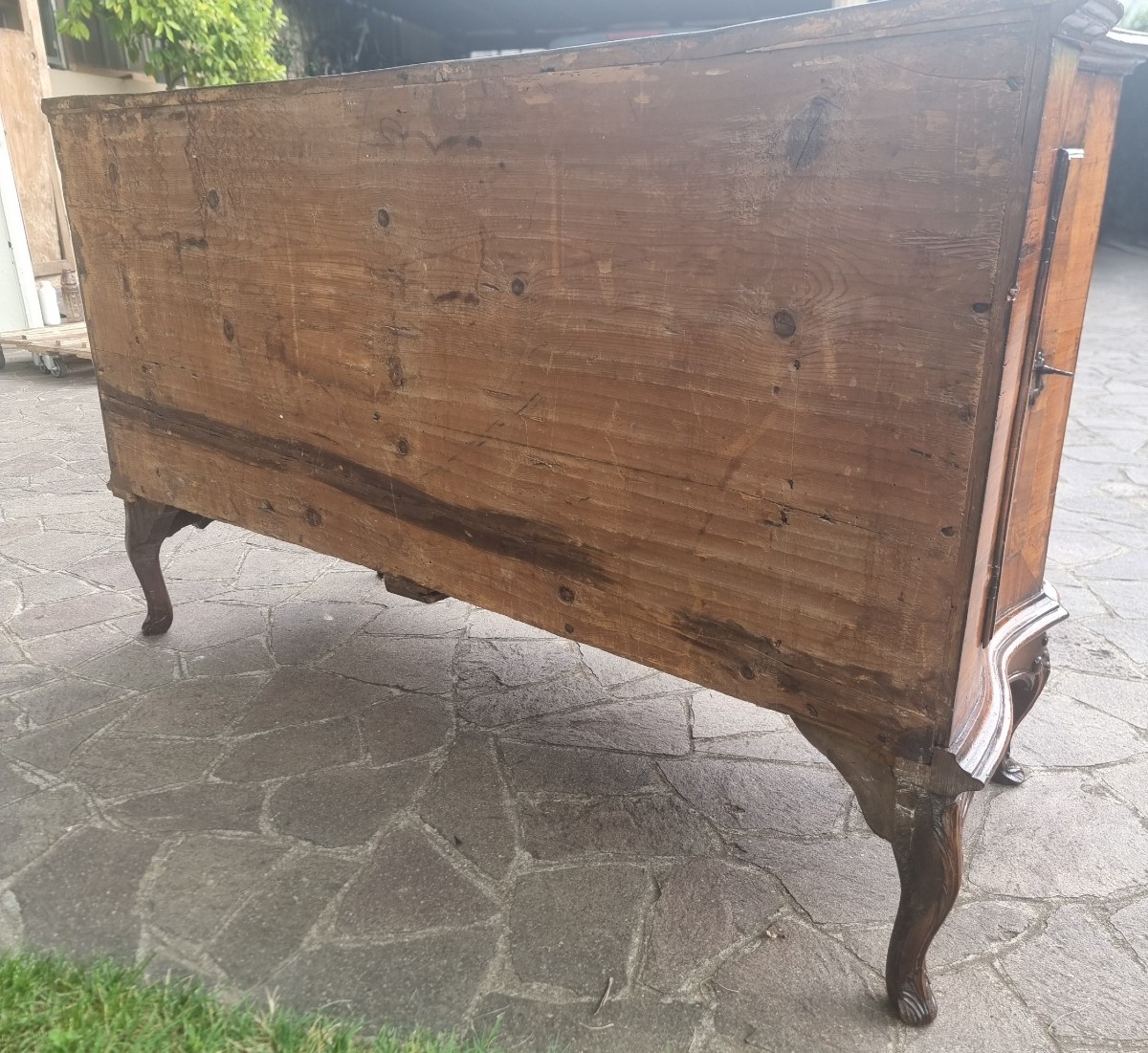 Cassettone veneziano del 700 in radica di noce  da palazzo signorile -photo-7