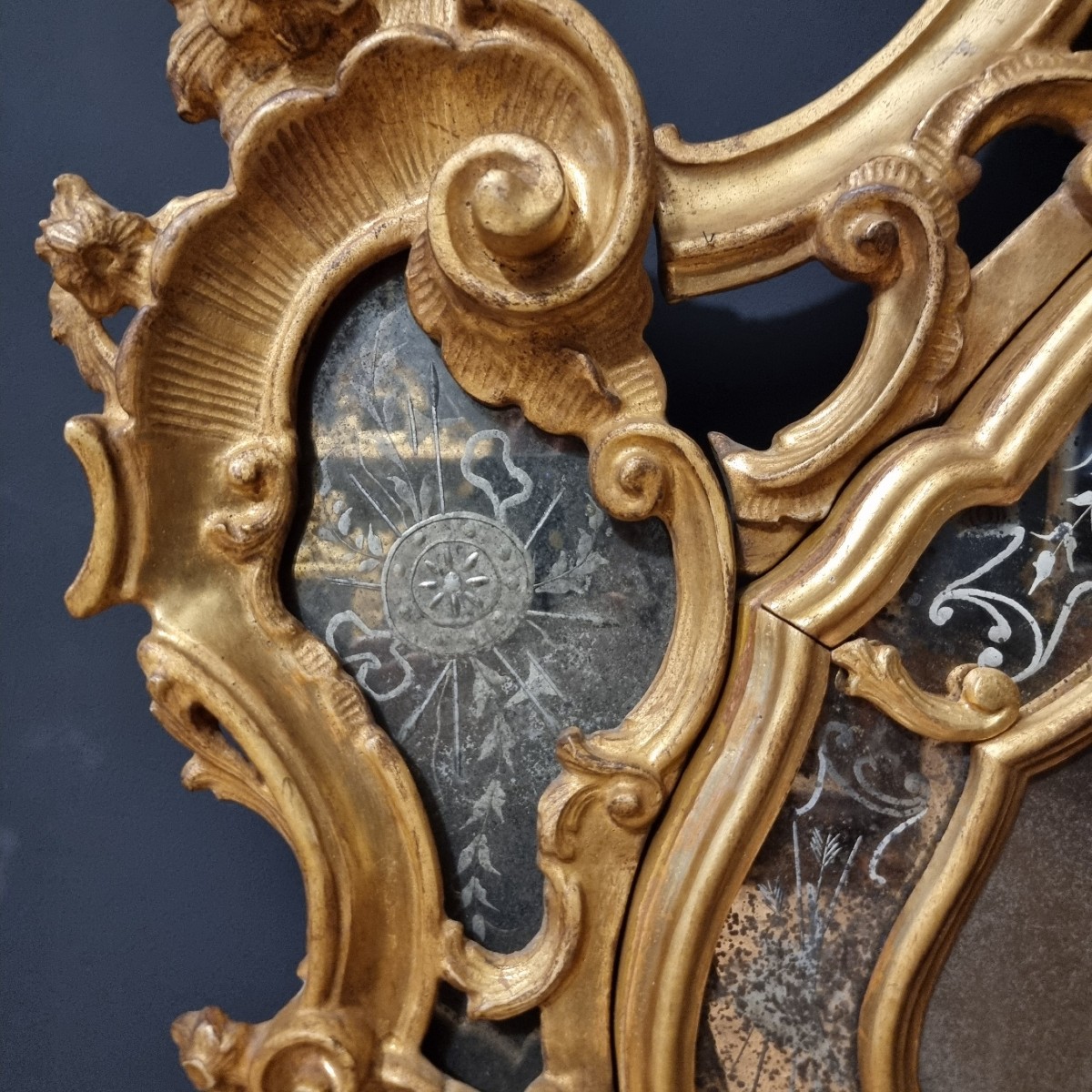 Coppia di Specchiere Veneziane del 1850 grande misura-photo-1