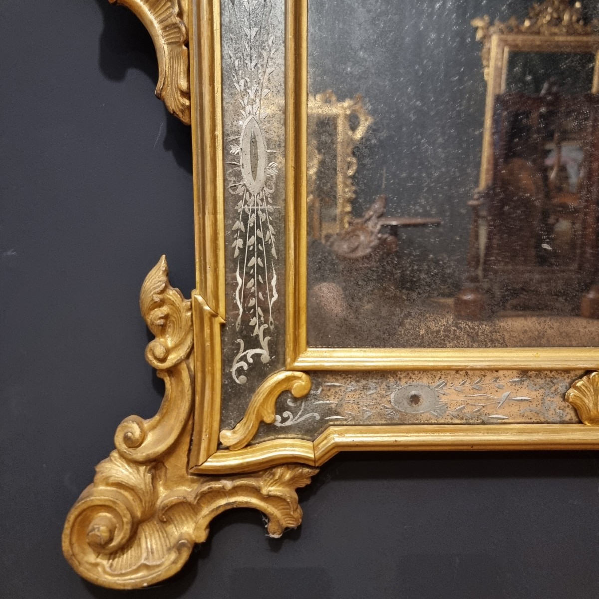 Coppia di Specchiere Veneziane del 1850 grande misura-photo-6