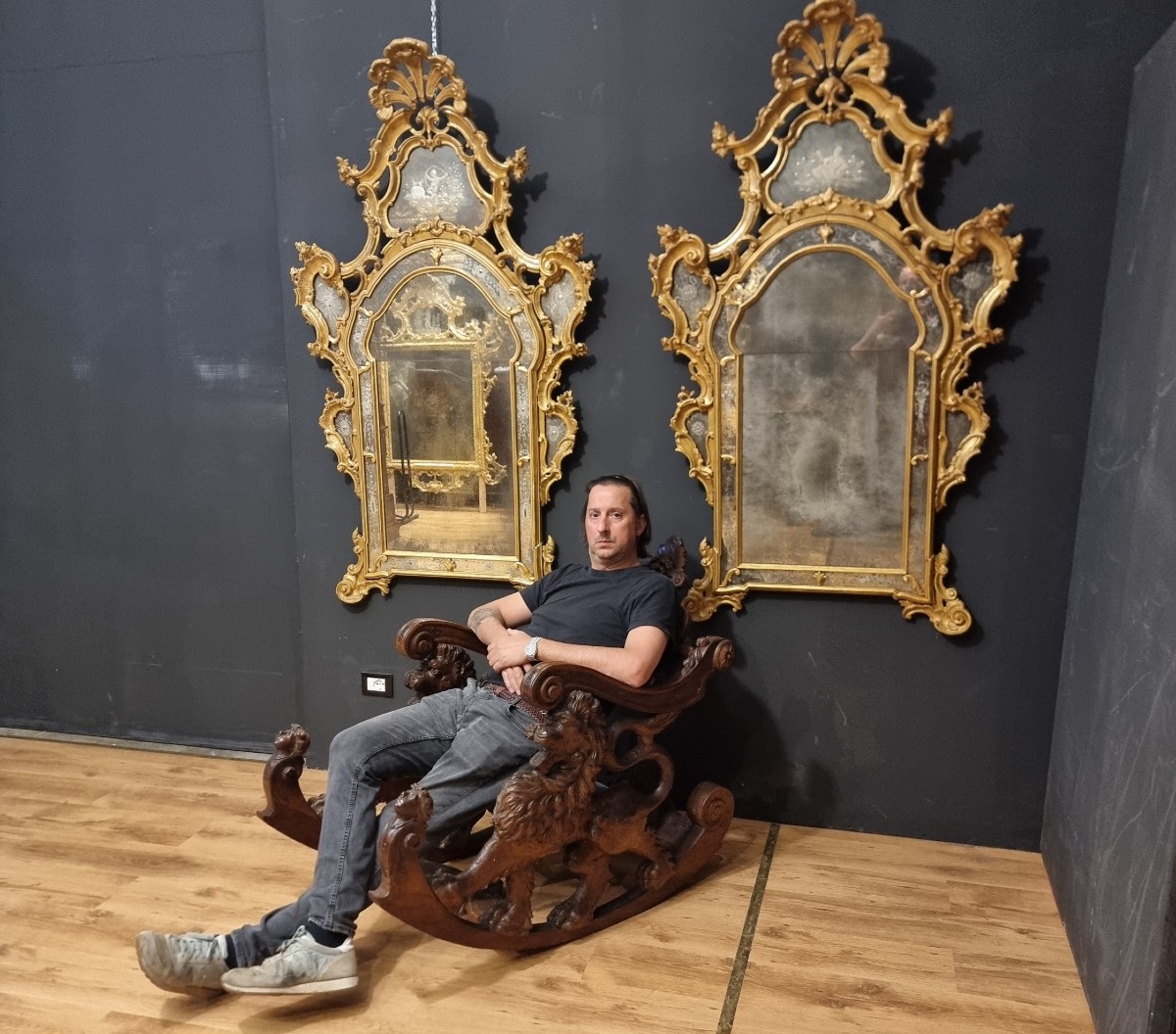 Coppia di Specchiere Veneziane del 1850 grande misura-photo-7