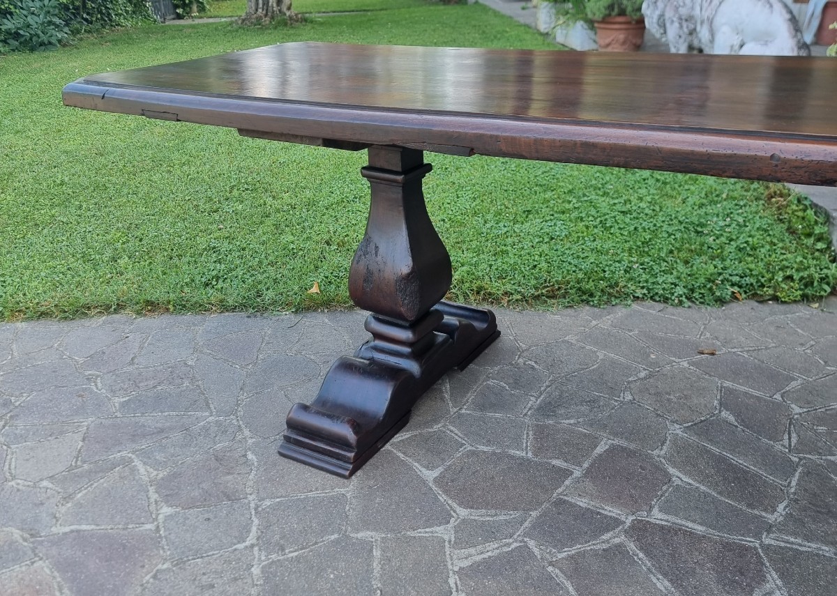 Tavolo fratino in noce del 600 Veneto da monastero-photo-4