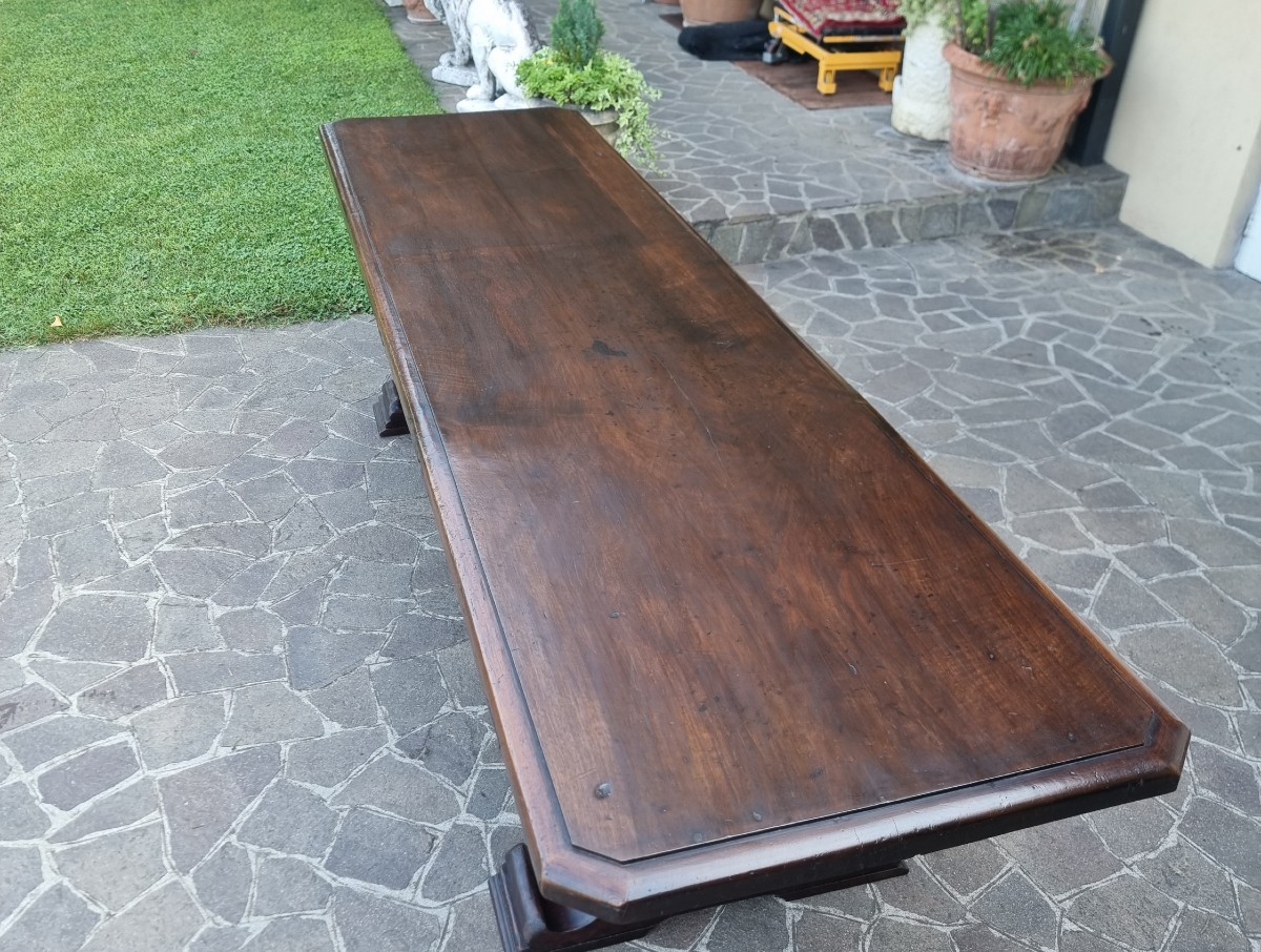 Tavolo fratino in noce del 600 Veneto da monastero-photo-3