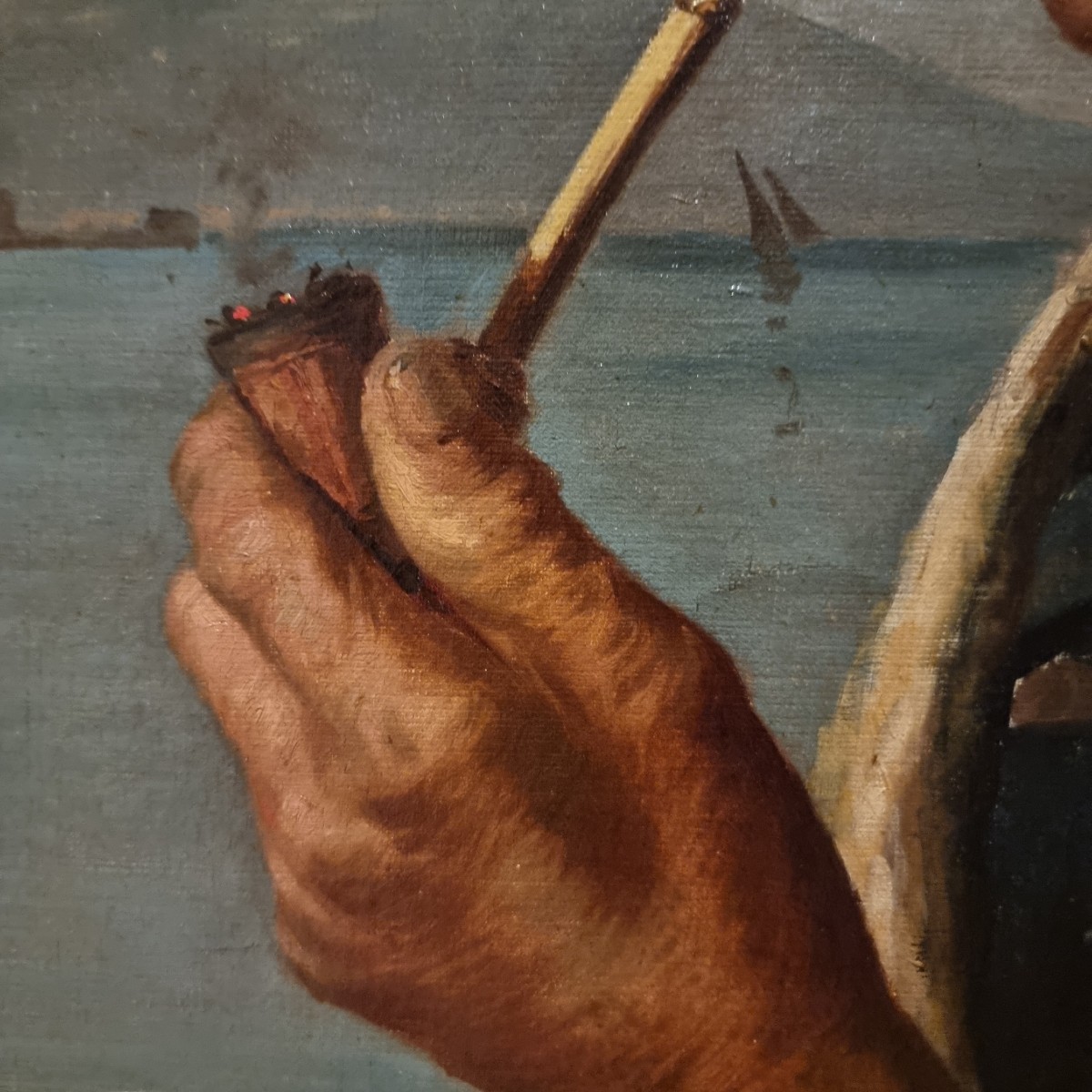 Pescatore napoletano pittura dell’800 firmato Duranti alta qualità-photo-5