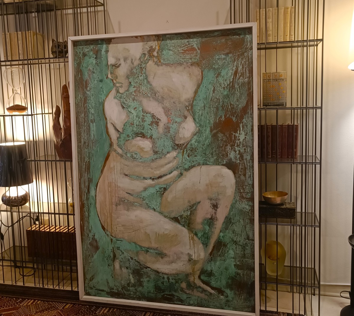 Olio su rame ossidato Venere al bagno opera di Alessandro La Motta-photo-7