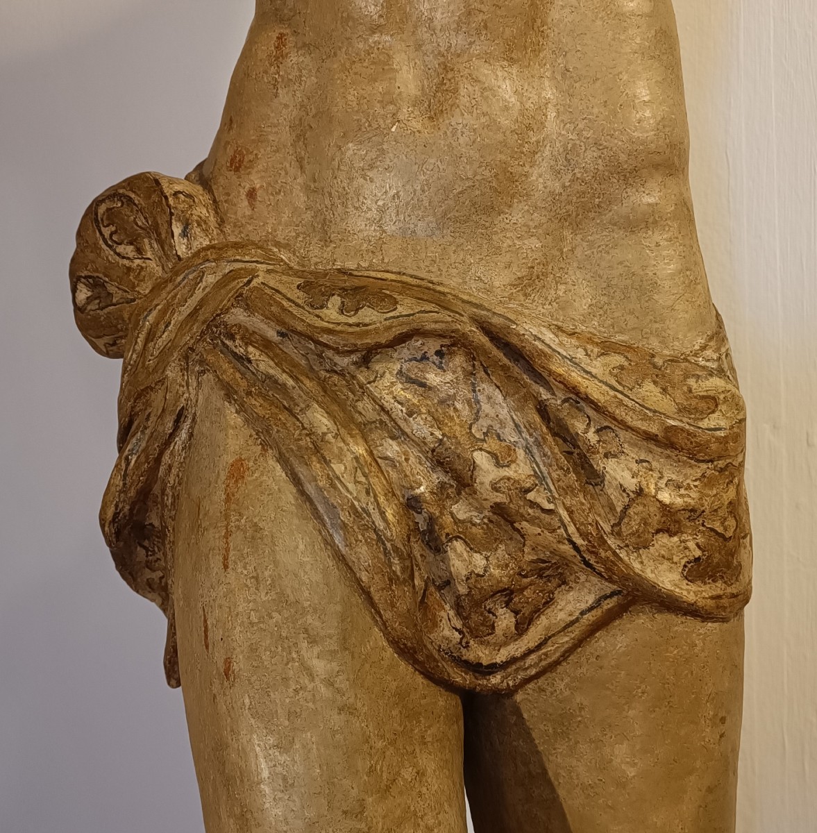 Torso Cristo ligneo policromo fine 500 Umbro-Toscano, alta classe-photo-1