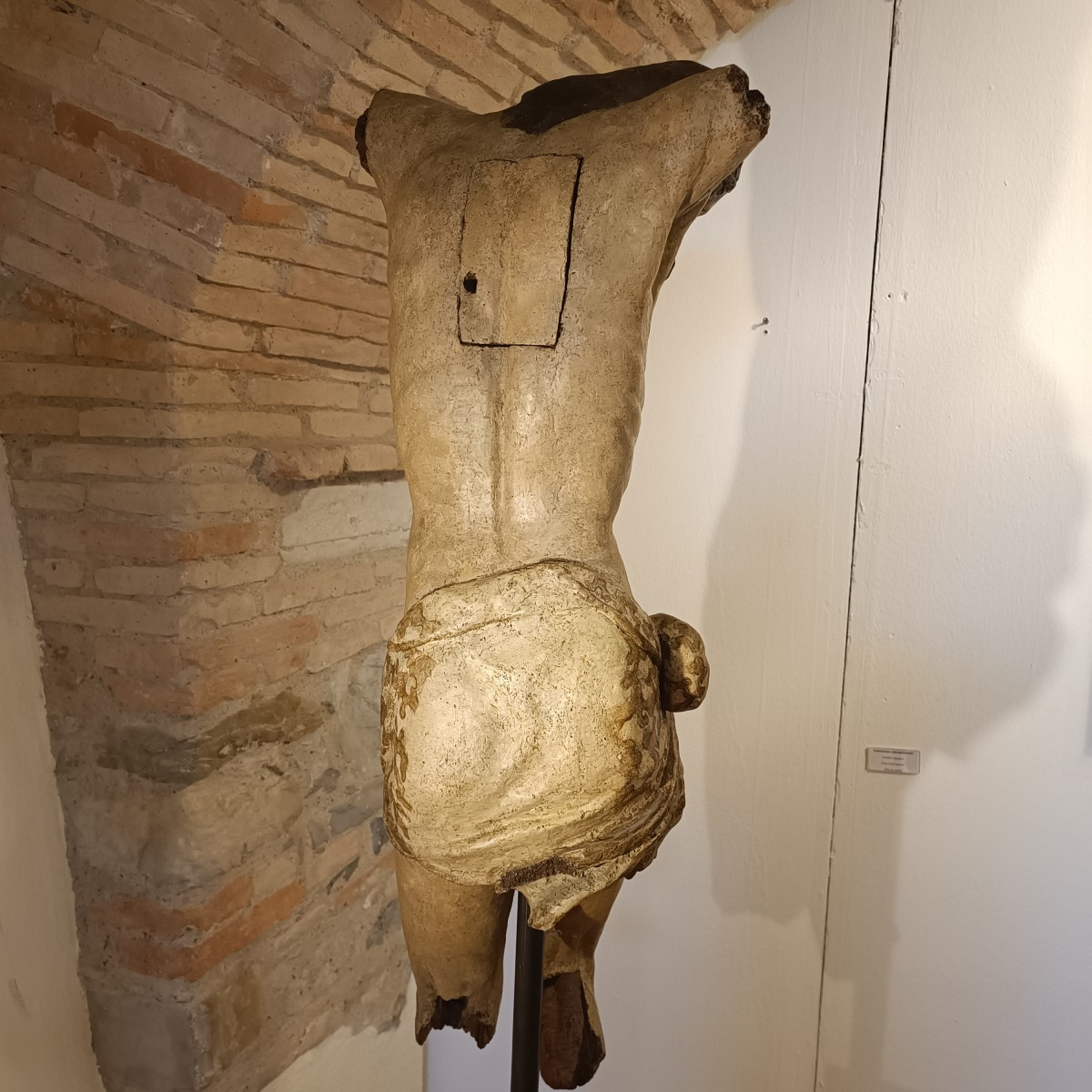 Torso Cristo ligneo policromo fine 500 Umbro-Toscano, alta classe-photo-6